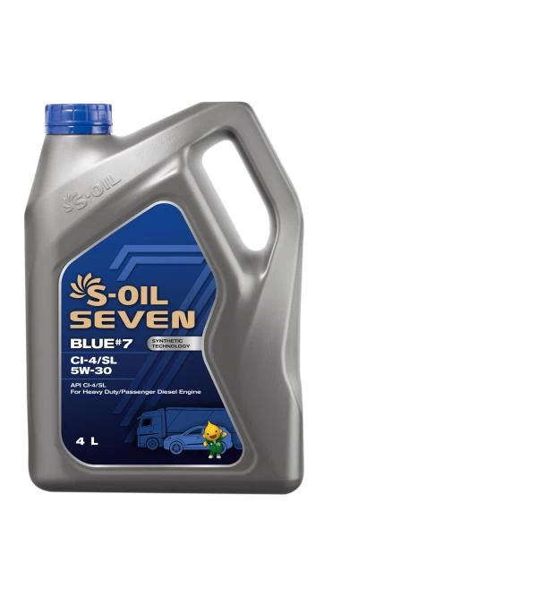 Масло моторное S-OIL Seven Blue 7 5W-30 E7 CI-4/SL 4л (син) E108608