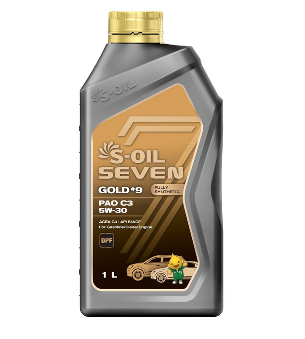 Масло моторное S-OIL Seven Gold 9 5W-30 PAO C3 1л E107744