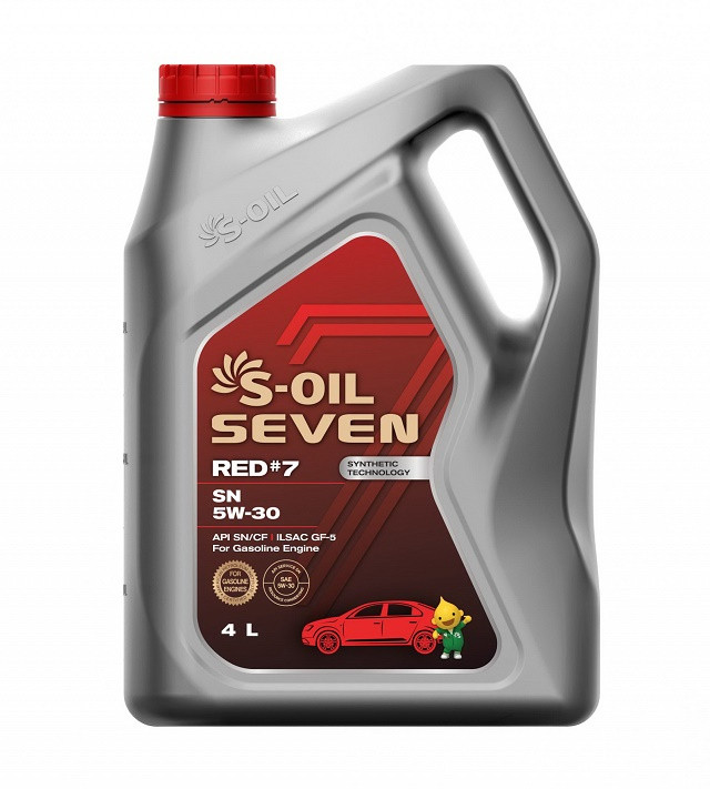 Масло моторное S-OIL Seven Red 7 5W-30 SN/CF  Ilsac GF-5 4л (син) E107658