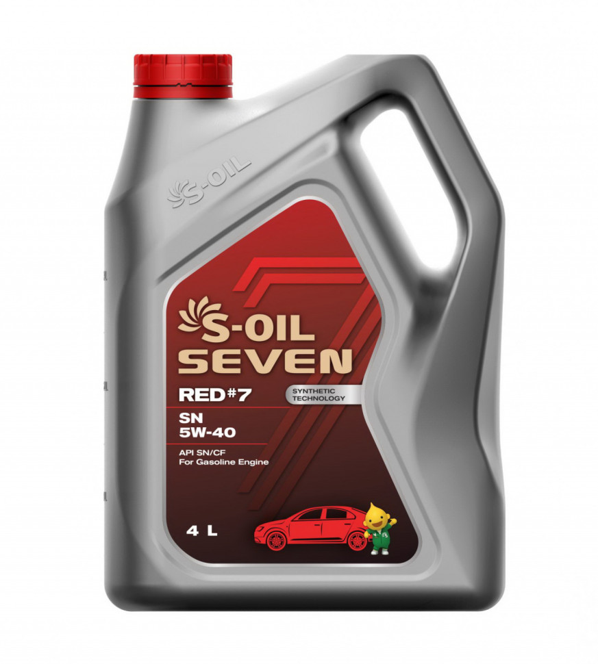 Масло моторное S-OIL Seven Red 7 5W-40 SN/CF 4л (син) E107649