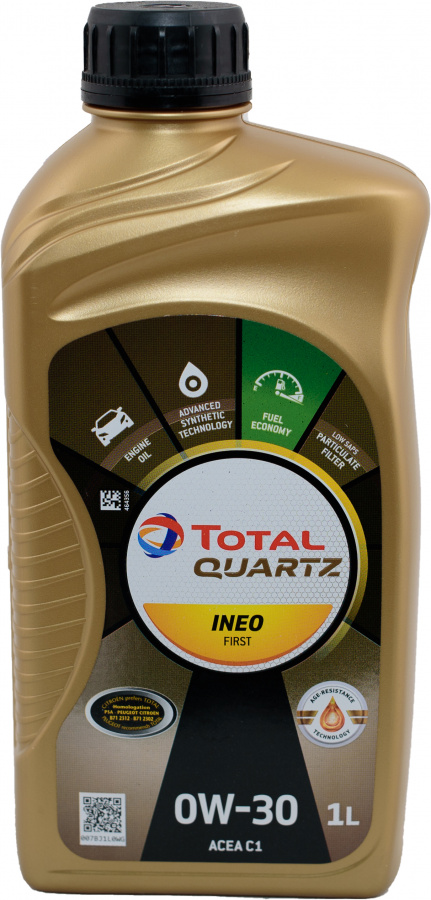 Масло моторное Total Quarts Ineo First SAE 0W-30 1л 213830