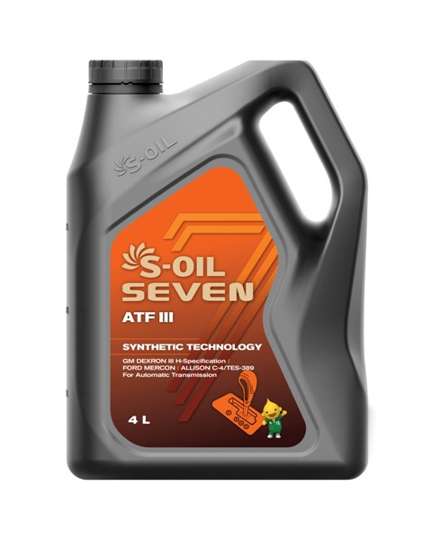 Масло трансмиссионное S-OIL ATF III 4 л E107990